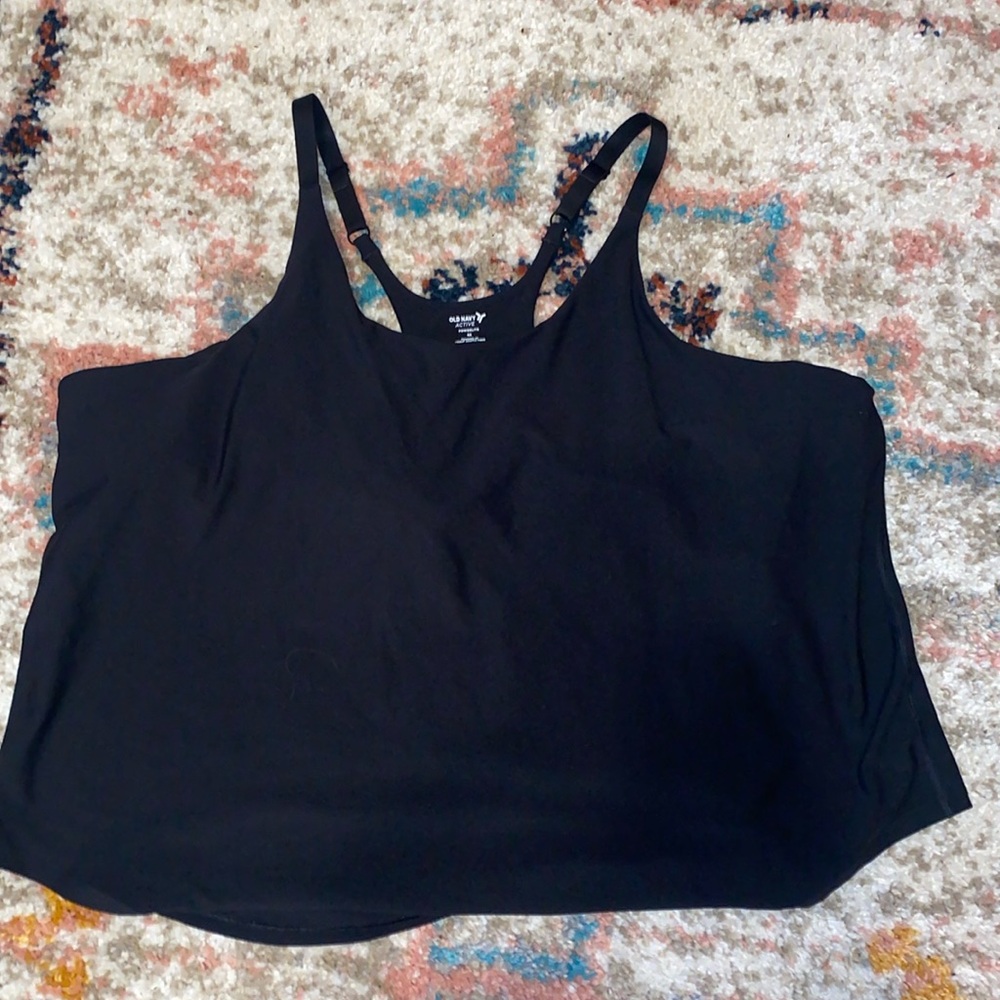 Old navy active power lite tank top 4X with built in bra